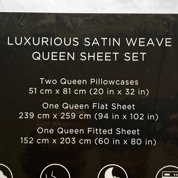 4-pc Vera Wang Satin Weave Queen Size Cotton Sheet Set - 100% cotton - Picture 5 of 5